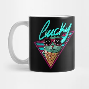 Lucky Vintage Cat - 1980s style Mug